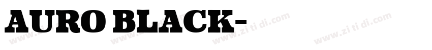 Auro Black字体转换 Auro Black字体转换